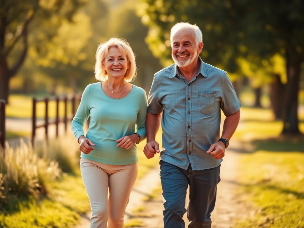 Active senior couple enjoying life with better nerve comfort